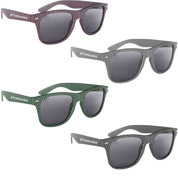 GH6284 Carbon Fiber Look Malibu Sunglasses With Custom Imprint